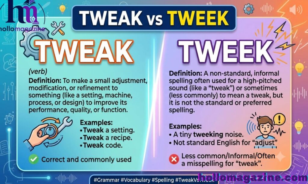 Common Misspellings and Grammar Mistakes with Tweak