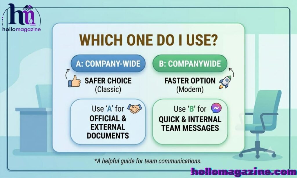 Hyphenation Rule– Company-Wide vs. Companywide
