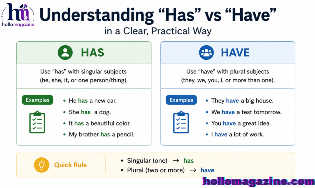 Understanding “Has” vs “Have” in a Clear, Practical Way