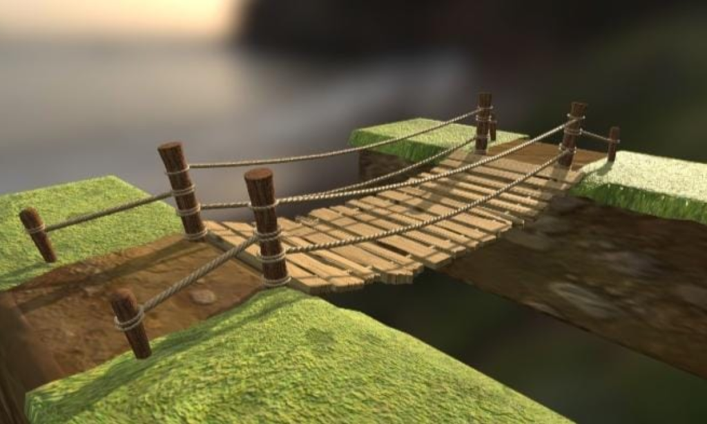 A Small Rope Bridge or Zipline